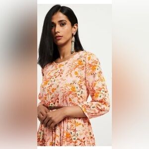 Max Dress Plus Size 2X Floral Pink Peach